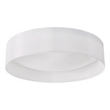 3 Light Flush White Faux Silk 60Cm