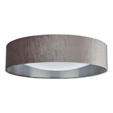 3 Light Flush Velvet Mink Shade 60Cm