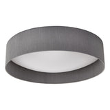 3 Light Flush Grey Faux Silk 60Cm