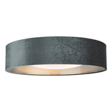 NYS4861 3 Light Flush Velvet Dark Grey Shade 60Cm