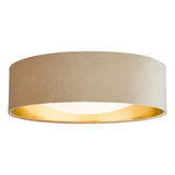 NYS5001 2 Light Flush Velvet Taupe Shade 40Cm