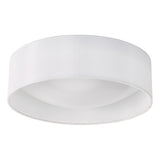 2 Light Flush White Faux Silk 40Cm