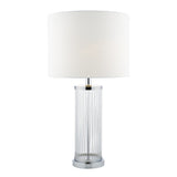 OLA4350-X Table Lamp Polished Chrome Clear Glass With Shade