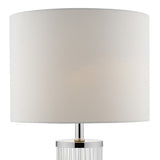 Table Lamp Polished Chrome Clear Glass With Shade