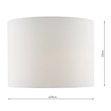 Ivory Faux Silk Drum Shade 34Cm