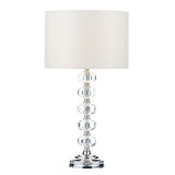 OLE4250 Table Lamp Polished Chrome Crystal With Shade