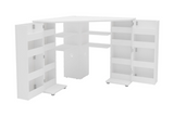 OLICDTSWHT Corner Dressing Table With Storage White