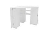 Corner Dressing Table With Storage White