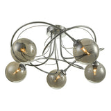 ONA5450-01 5 Light Semi Flush Polished Chrome With Smoked Glass