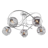ONA5450-15 5 Light Semi Flush Polished Chrome Smoked Glass
