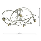 5Lt Semi Flush Polished Chrome Frame Only