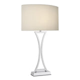 PO4150 Table Lamp Polished Chrome With Cream Shade