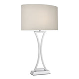 Table Lamp Polished Chrome With Cream Shade