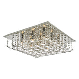 ORE1350 9 Light Flush Polished Chrome & Crystal