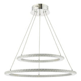2 Ring Pendant Polished Chrome Led