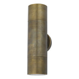 Outdoor 2 Light Wall Light Natural Brass Ip65