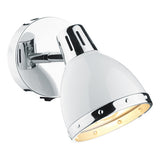 OSA072 Single Wall Spotlight Gloss White Polished Chrome