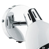 Single Wall Spotlight Gloss White Polished Chrome