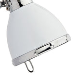 Clip On Spotlight White Polished Chrome