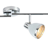 4 Light Bar Spotlight White Polished Chrome