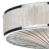 3 Light Flush Polished Chrome/ White