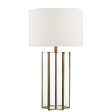 OSU4242 Table Lamp Natural Brass Glass With Shade