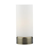 OWE4075 Touch Round Glass Table Lamp Antique Brass Opal Glass (Multipack)