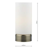Touch Round Glass Table Lamp Antique Brass Opal Glass (Multipack)