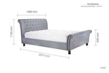OPUB46GRV Double Bed Grey