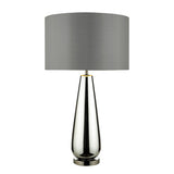 PAB4267 Table Lamp Black Chrome Smoked Glass With Shade