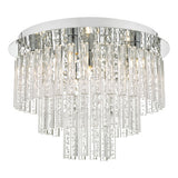 PAU5450 Bathroom 5 Light Flush Polished Chrome Glass Ip44
