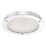 PET5050 Large Flush Bathroom Polished Chrome Crystal Light Led Ip44