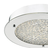 Small Bathroom Flush Polished Chrome Crystal Light Led Ip44