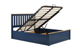 PHOTB5NAVV4 King Ottoman Bed Navy Blue