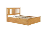 Small Double Ottoman Bed Oak