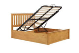 PHOTB4OAKV4 Small Double Ottoman Bed Oak