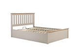 Small Double Ottoman Bed Pearl Grey