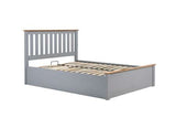 Small Double Ottoman Bed Stone Grey