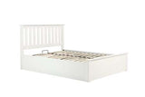 Small Double Ottoman Bed White