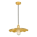 PIP0135 1 Light Single Pendant Gold Leaf