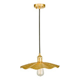 1 Light Single Pendant Gold Leaf
