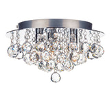 PLU5250 3 Light Flush Polished Chrome Crystal Glass Droppers