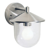POO1544 Outdoor Wall Light Stainless Steel Glass Ip44