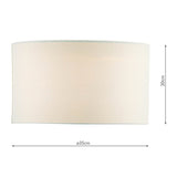 White Linen Drum Shade 35Cm