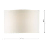 White Linen Drum Shade 46Cm