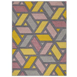Rug Yellow/Pink/Grey/cream