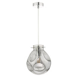 Pendant Polished Chrome & Smoked Glass