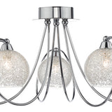 3 Light Semi Flush Polished Chrome