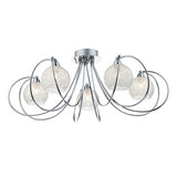 5 Light Semi Flush Polished Chrome