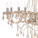 8 Light Chandelier Champagne Crystal